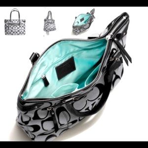 NEW Coach Daisy Signature Outline Emma Metallic Tote Style: F23938